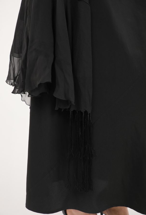 Dior Fringed Chiffon Scarf, Late 1990s - 4