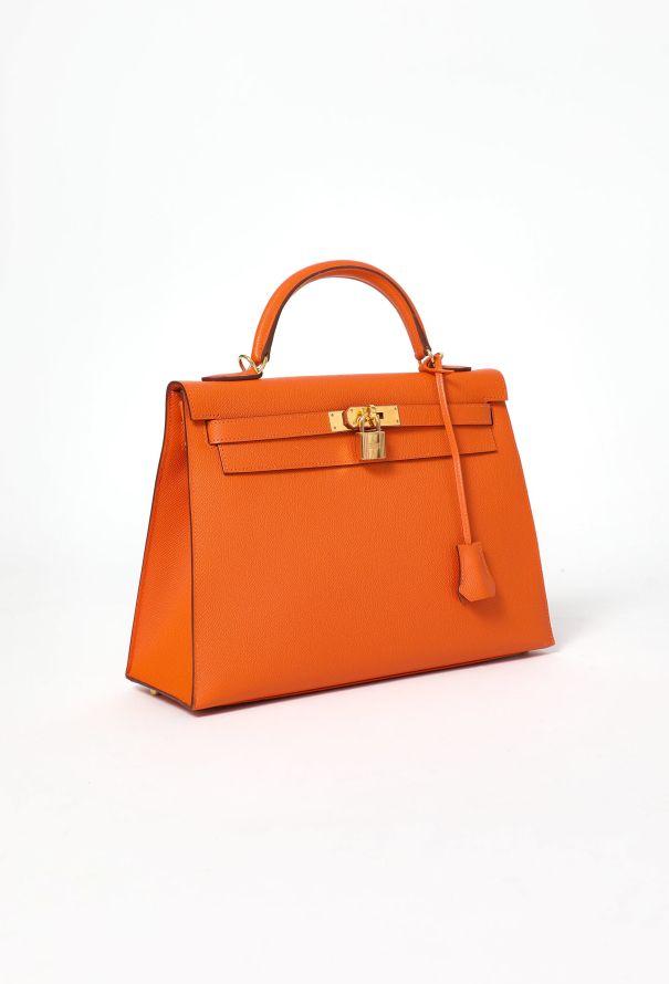 Hermès Orange H Epsom Kelly Sellier 32 - 4