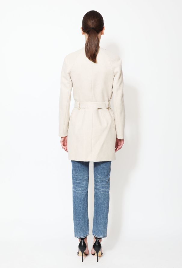 Balenciaga 2010 Asymmetrical Belted Wool Coat - 4