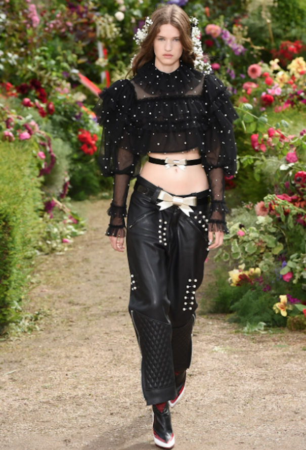 Rodarte S/S 2018 Quilted Pearl Leather Pants - 2