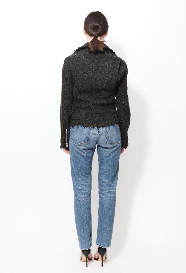 Junya Watanabe 2011 Distressed Wool Biker Jacket - 4