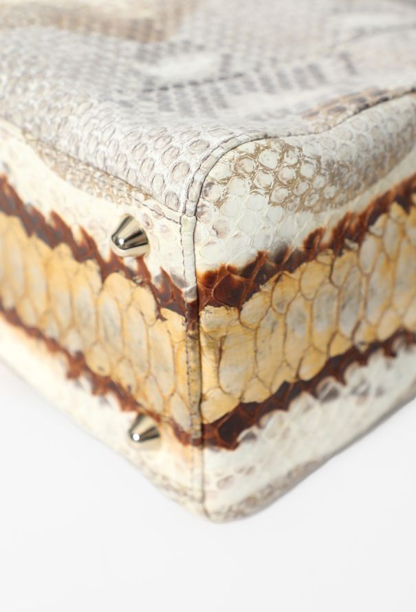 Dior Metallic Python Lady Dior Large Bag - 8