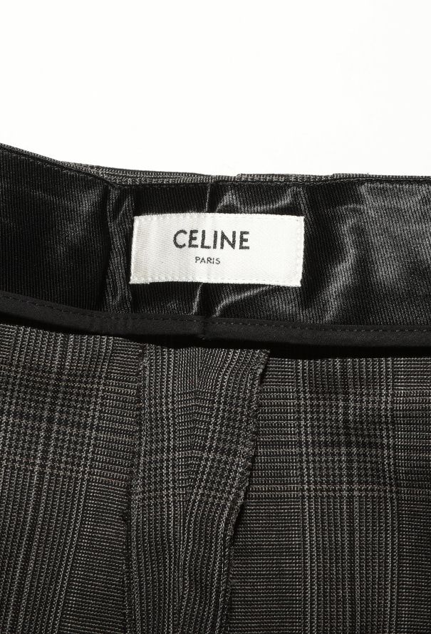 Céline 2019 Pleated Plaid Culottes - 5