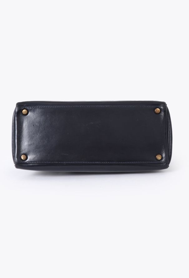 Hermès Kelly 28 Retourné in Navy Box Leather – Late 60s / Early 70s - 7