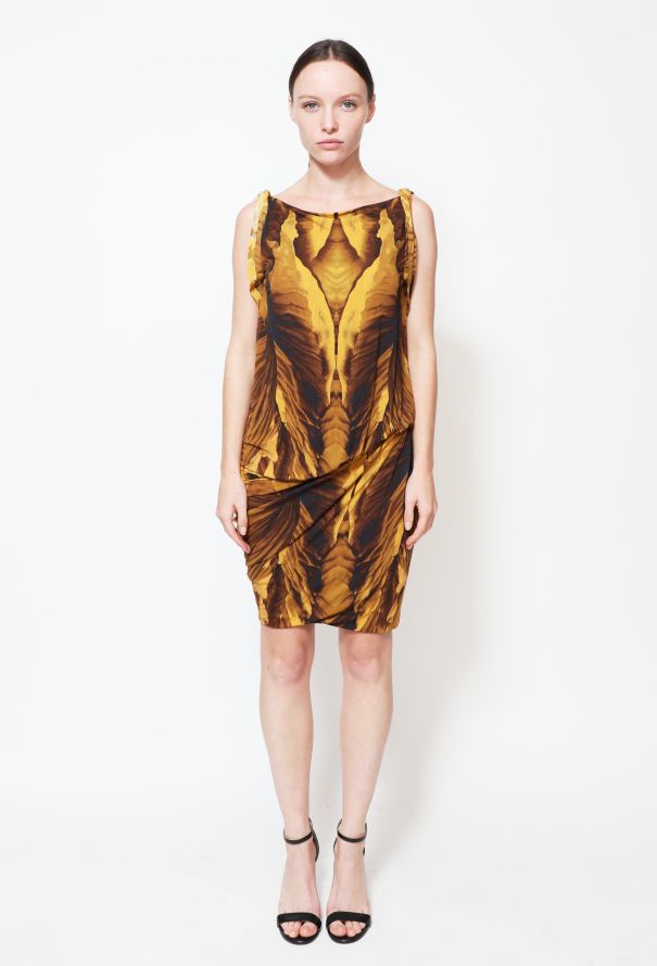 Alexander McQueen Ruched Monarch Jersey Dress - 1