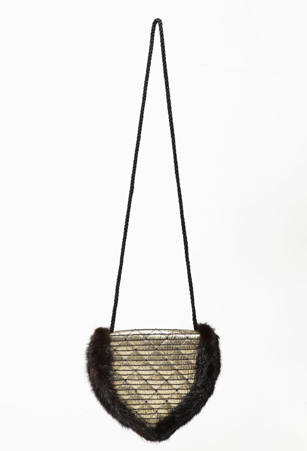 Jean-Louis Scherrer Fur Lamé Evening Bag - 1