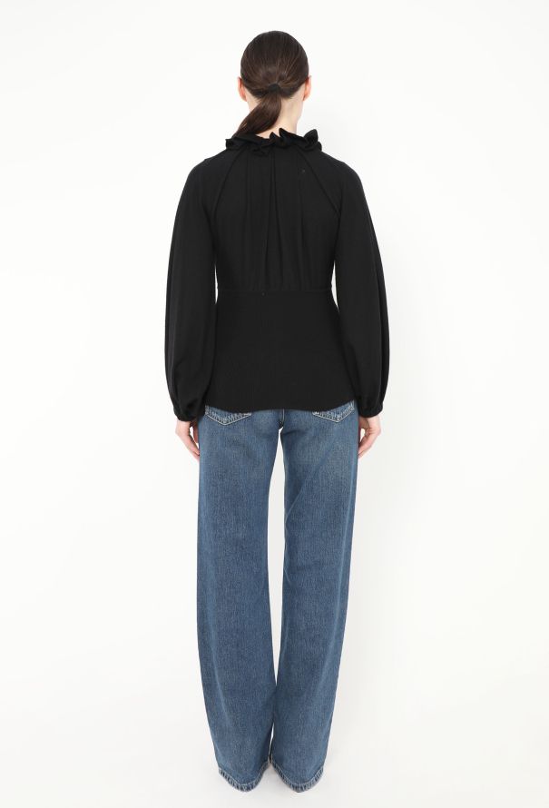 Chanel 2006 Ruffled Trim Cashmere Sweater - 5