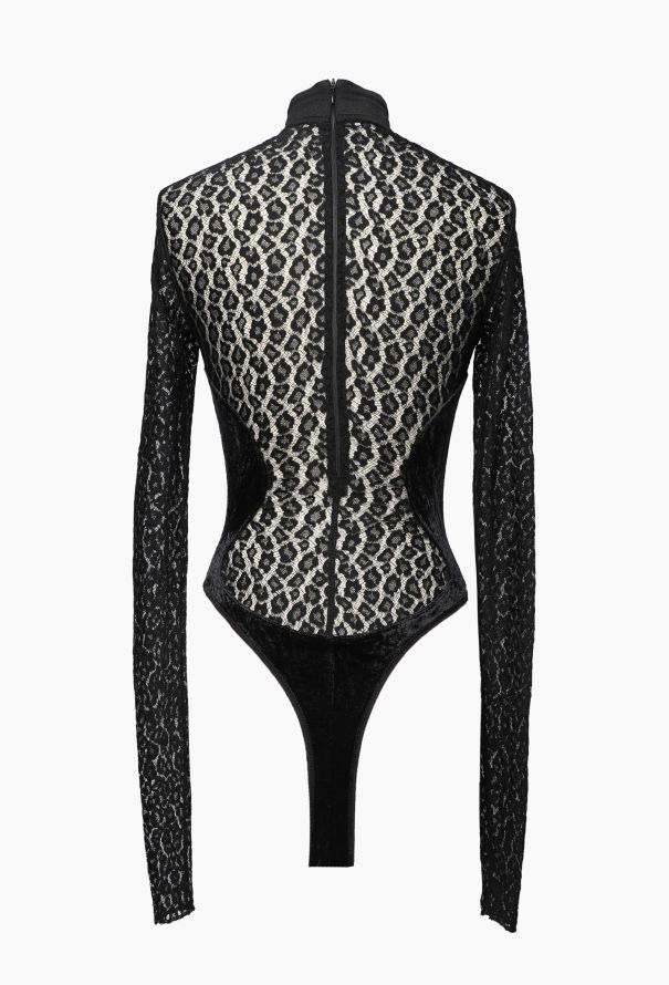 Alaïa Leopard Lace & Velvet Bodysuit, F/W 1991 - 3