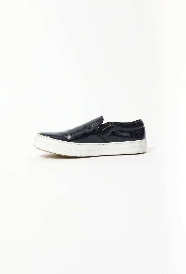 Céline 2014 Patent Slip-On Sneakers Dark blue - 5