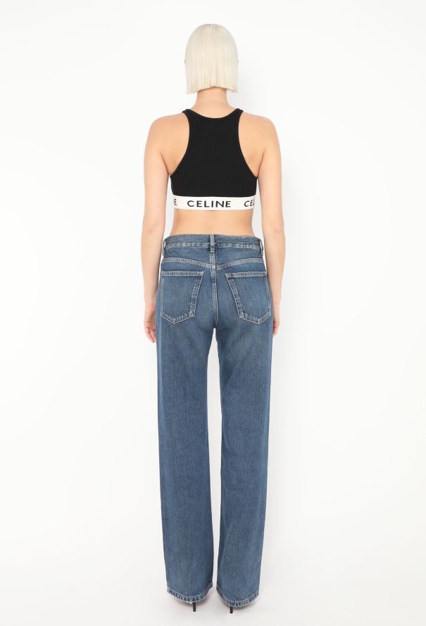 Céline 2024 Ribbed Logo Sports Bra - 4