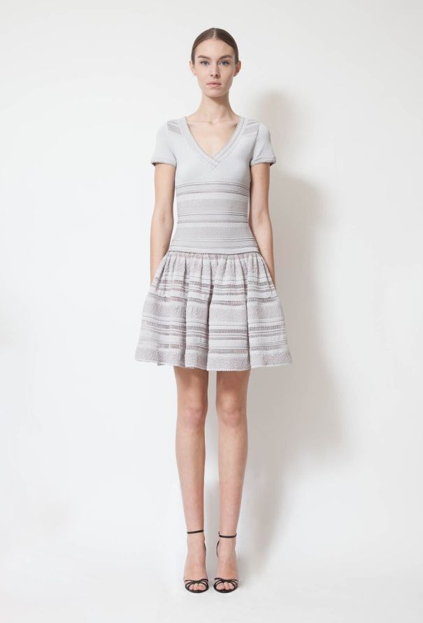 Alaïa Powder Grey Stretch Dress - 1
