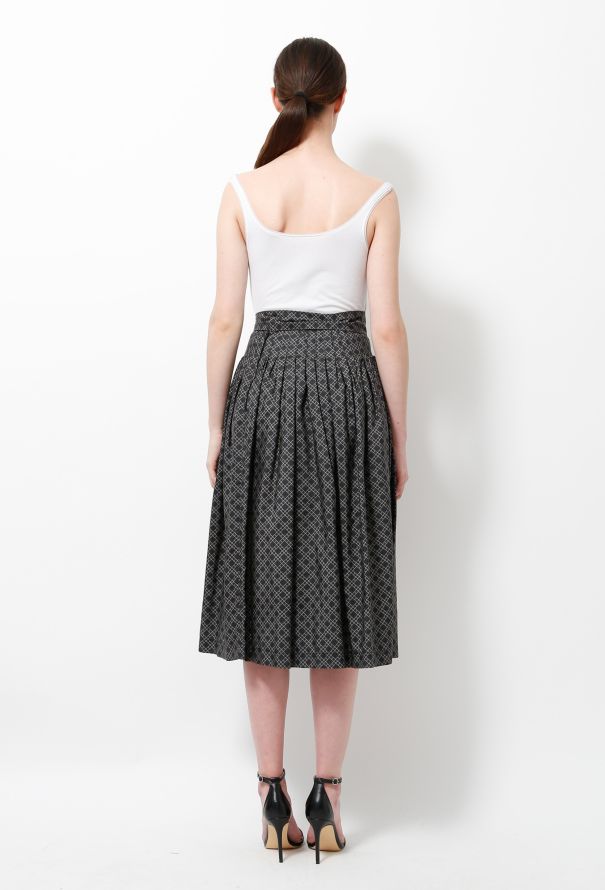 Saint Laurent 70s Pleated Belted Skirt - 5