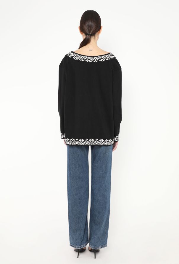 Alaïa S/S 1992 Graphic Trim Sweater - 4