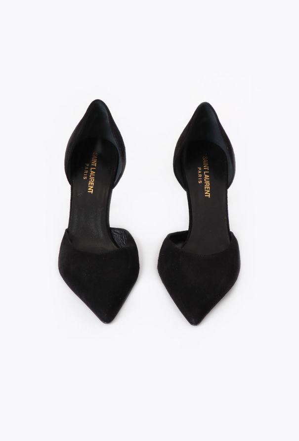 Saint Laurent Suede D'Orsay Pumps - 3