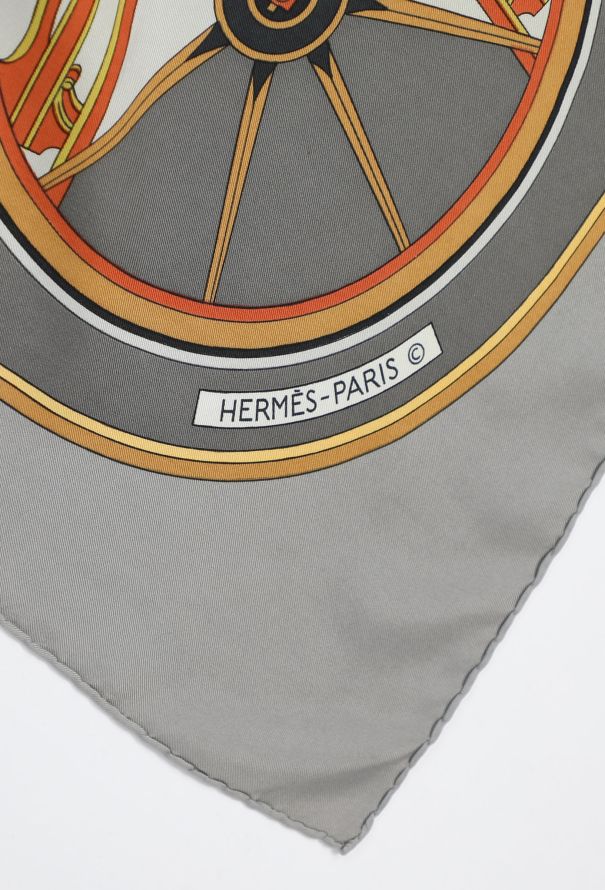 Hermès 1981 'Washington's Carriage' 90cm Silk Carré - 5