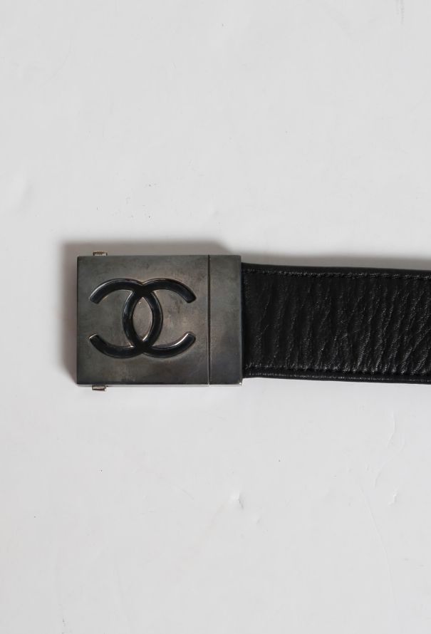 Chanel S/S 1996 'CC' Buckle Leather Belt - 7