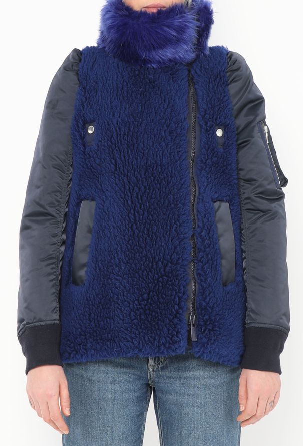 Sacai F/W 2021 Fleece Bomber Jacket - 5