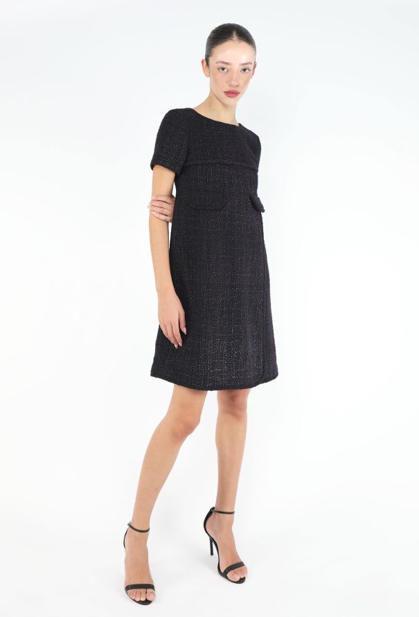 Chanel A-Line Tweed Shift Dress - 1
