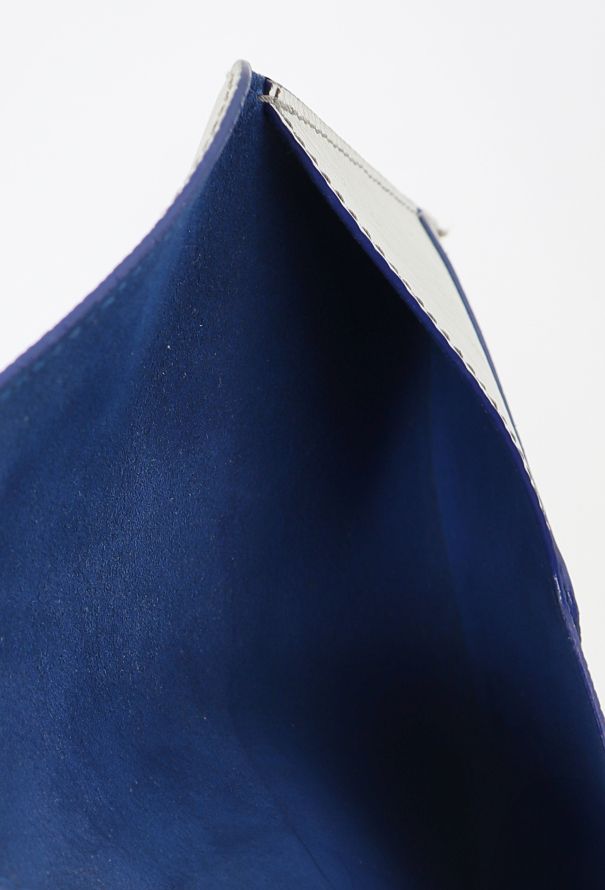 Louis Vuitton Silver Epi Envelope Pouch with Blue Trim - 12
