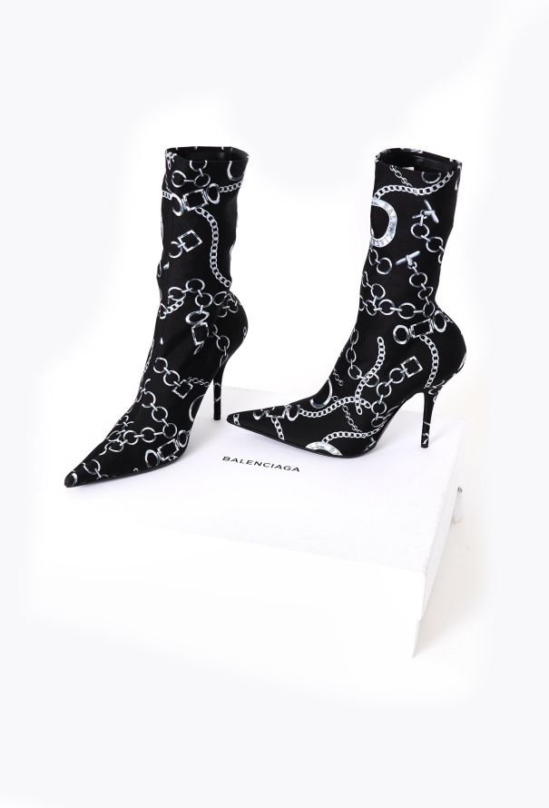 Balenciaga 2017 Chainlink Knife Sock Boots - 2