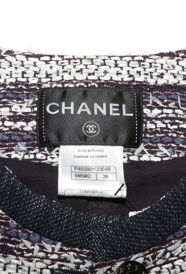 Chanel Striped Tweed Skirt Ensemble - 8