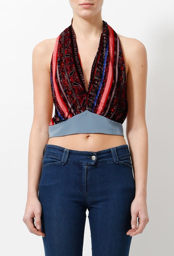 Rodarte S/S 2016 Velvet Paisley Top - 3