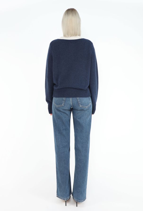 Chanel Bicolor Cashmere Knit Cardigan - 5