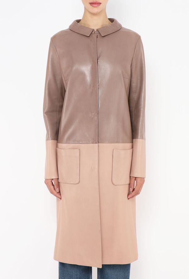 Dior 2015 Raf Simons Tonal Leather Coat - 4