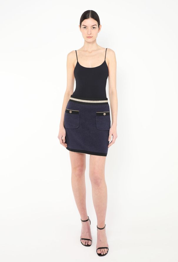 Chanel Resort 2019 Metallic Terrycloth Skirt - 3