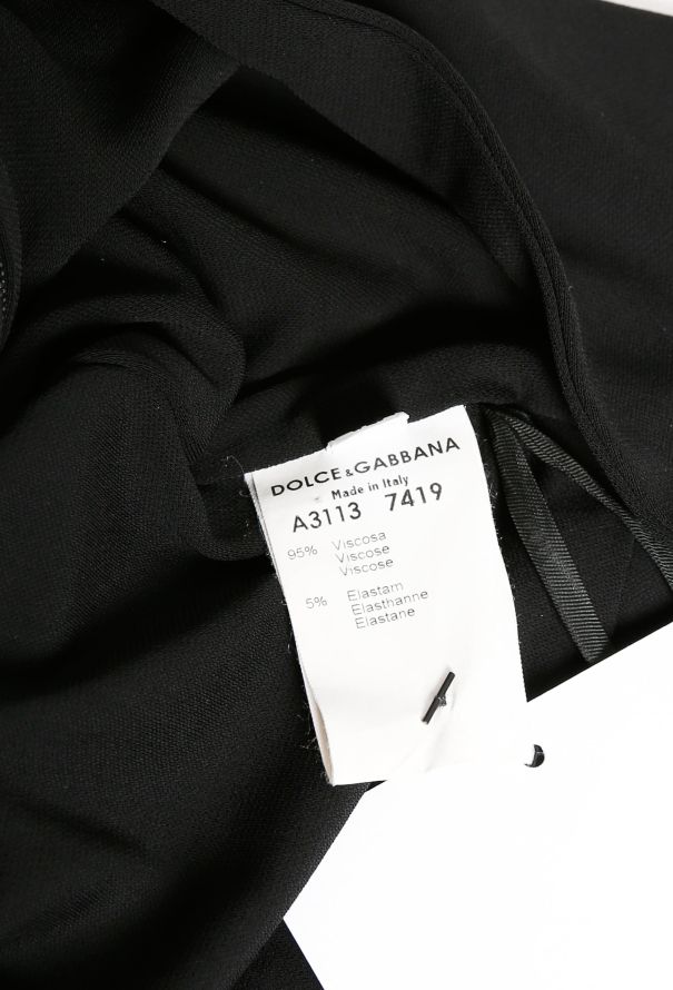 Dolce & Gabbana Black Crêpe Halter Dress – Early 2000s - 4