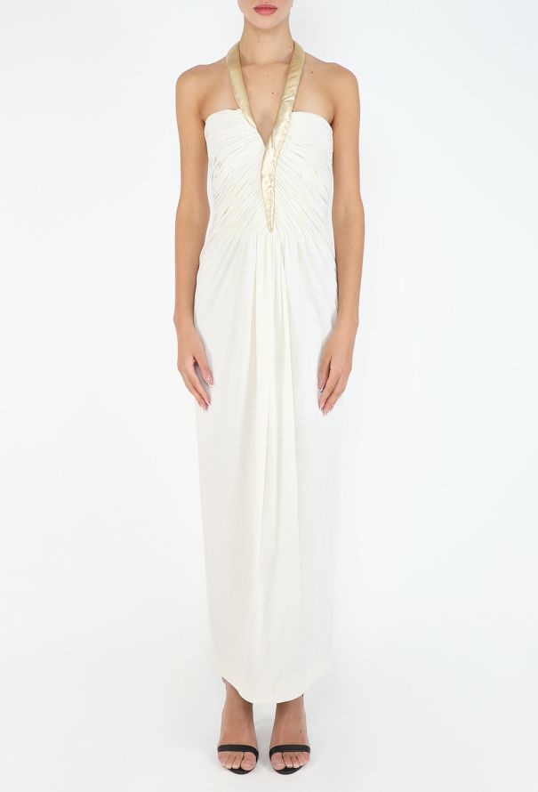 Azzaro RARE 1975 Grecian Halter Gown - 3