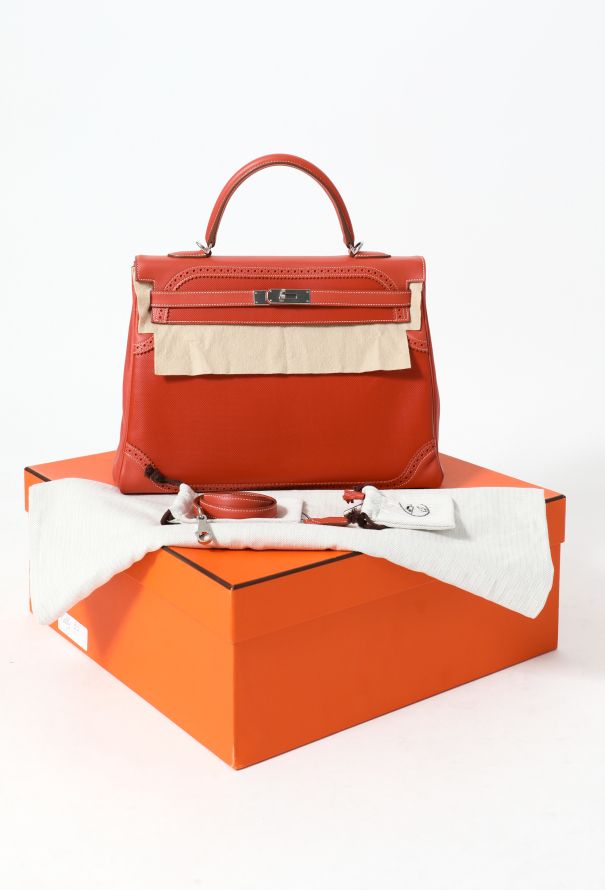 Hermès Limited Edition Sanguine Kelly Ghillies 35 - 2