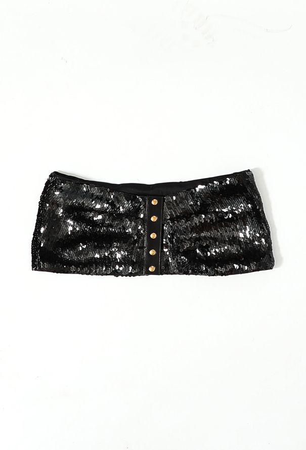 Louis Vuitton Sequin Leather Trim Belt - 1