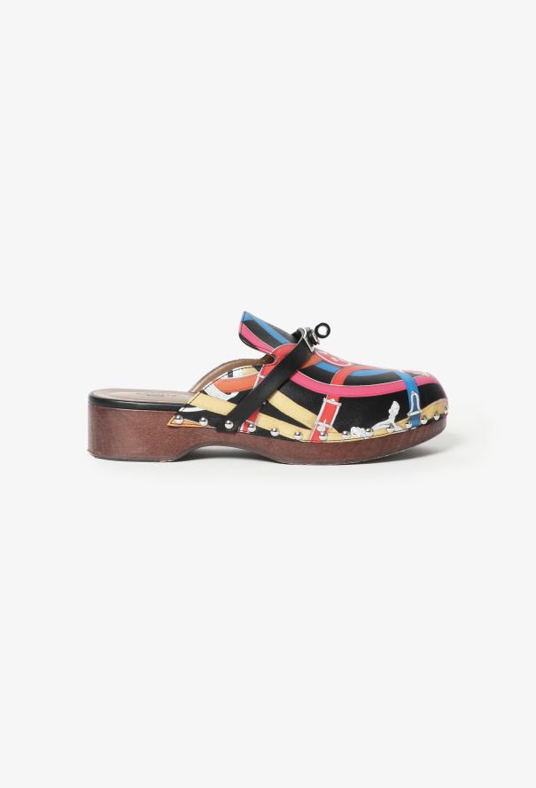 Hermès 2021 'Carlotta Cavalcadour' Leather Clogs - 1