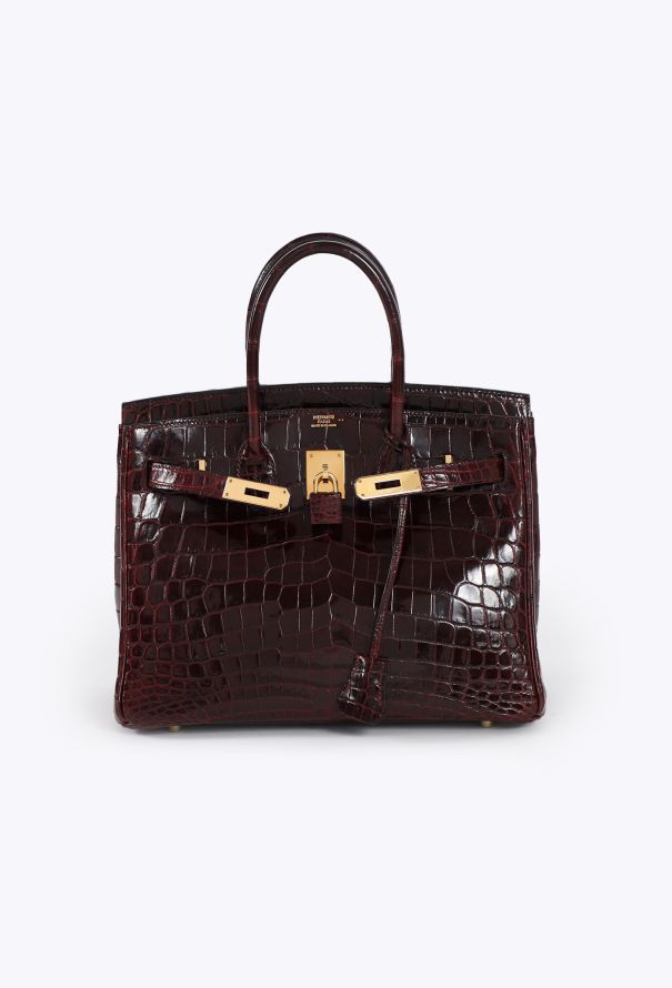 Hermès Exquisite Shiny Bordeaux Niloticus Birkin 30 - 3