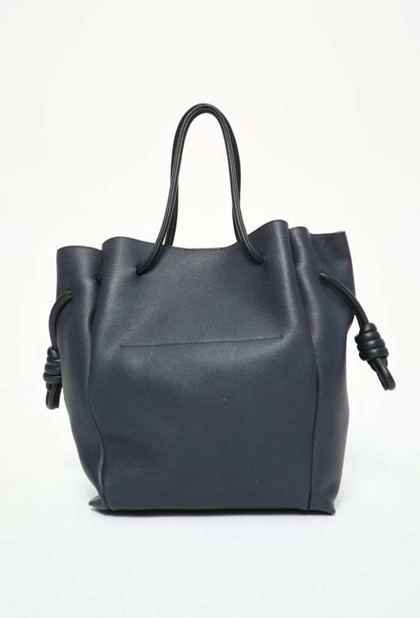 Loewe Flamenco Grained Leather Tote in Deep Navy - 5