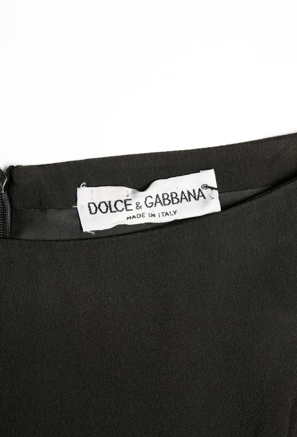 Dolce & Gabbana 90s Lace Sleeve Crêpe Dress - 4
