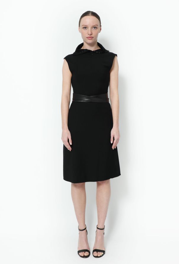 Alaïa Belted Turtleneck Knit Dress - 3