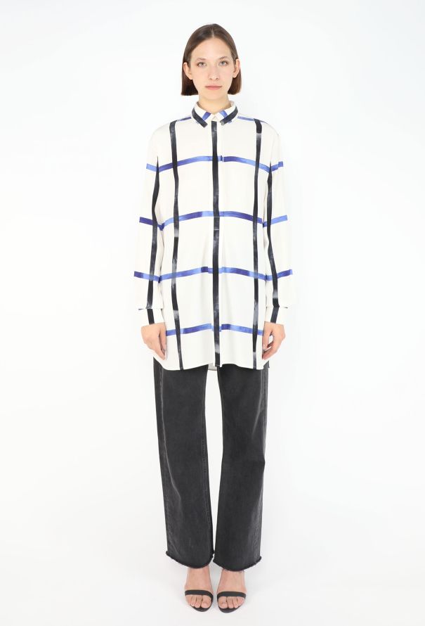 Céline Checkered Silk Tunic, Pre-Fall 2014 - 3