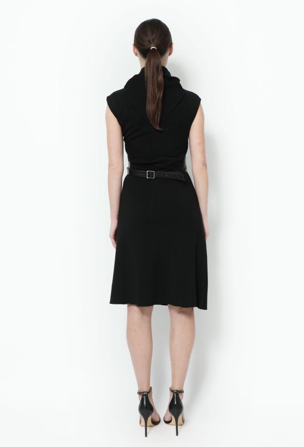 Alaïa Belted Turtleneck Knit Dress - 4