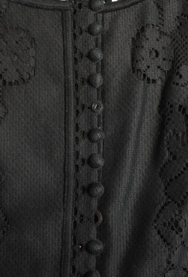 Valentino S/S 2012 Crochet Lace Dress Black - 11