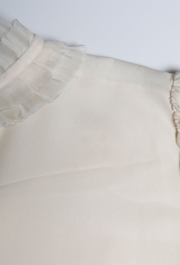 Alexander McQueen 2011 Ruffled Silk Blouse - 6
