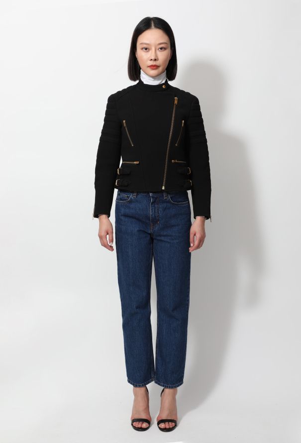 Céline Classic Textured Biker Jacket - 4