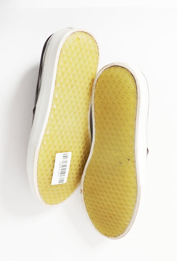 Céline Burgundy Patent Slip-On Sneakers - 6
