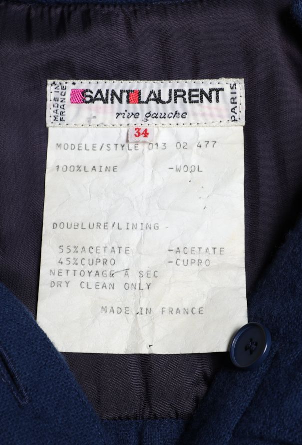 Saint Laurent Early '70s Belted Wool Smock Dress - 5