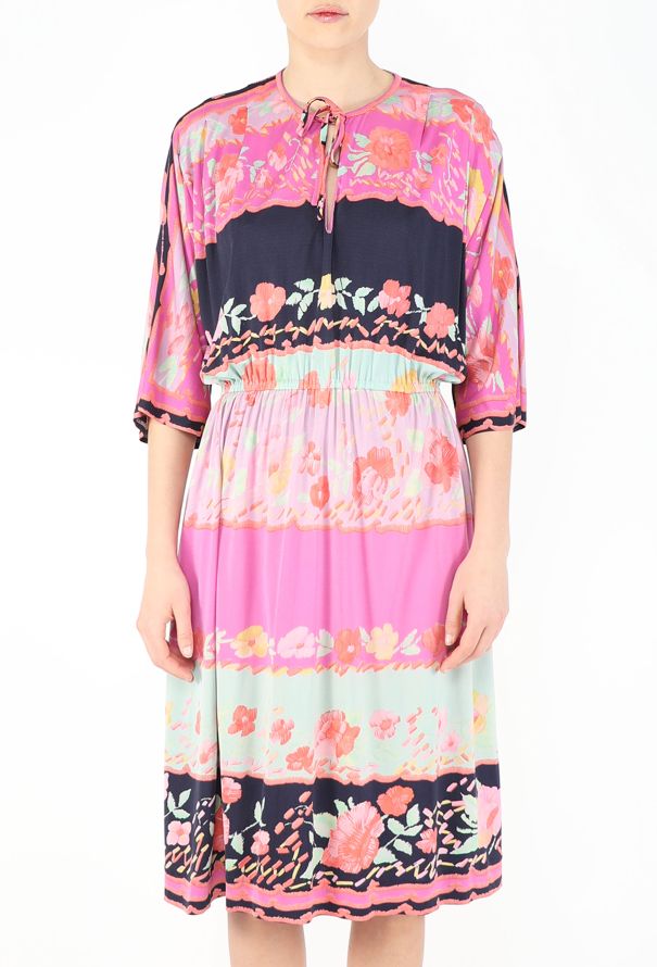 Leonard '70s Printed Silk Dress - 2