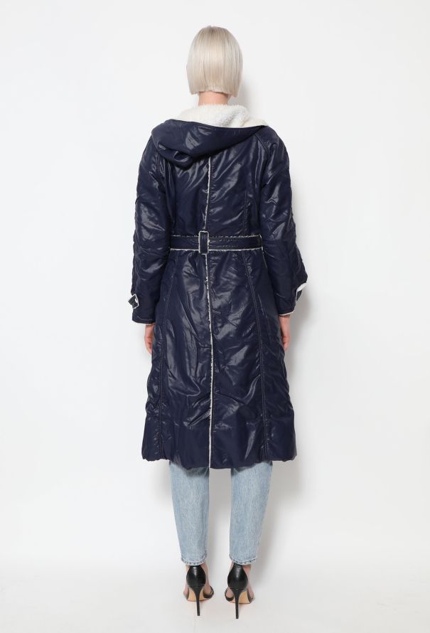 Courrèges 70s Shearling Lined Parka Coat - 5
