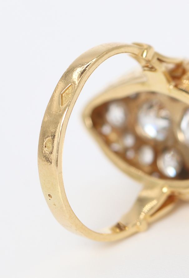 Vintage Fine Jewelry Vintage 18k Yellow Gold Diamond Marquise Ring - 6