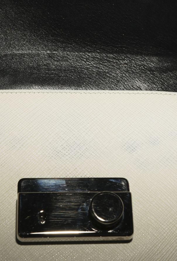 Prada Studded Saffiano Sound Satchel Bag - 13