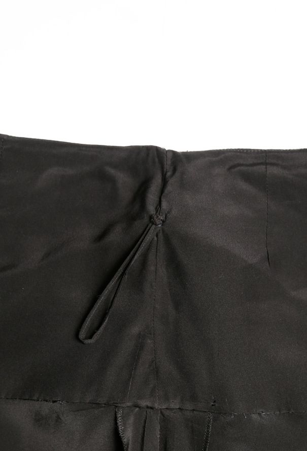 Chanel Black Flared Silk Skirt - 7